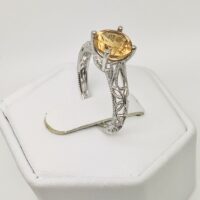 Custom Filigree Hessonite Garnet Ring - Image 3