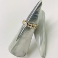 Diamond Engagement Ring with Wedding Band - Image 2