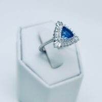 Custom Sapphire & Diamond Ring - Image 4