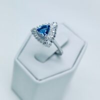 Custom Sapphire & Diamond Ring - Image 3