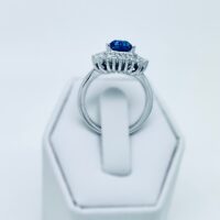 Custom Sapphire & Diamond Ring - Image 2