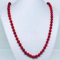 Red Coral Beaded Necklace